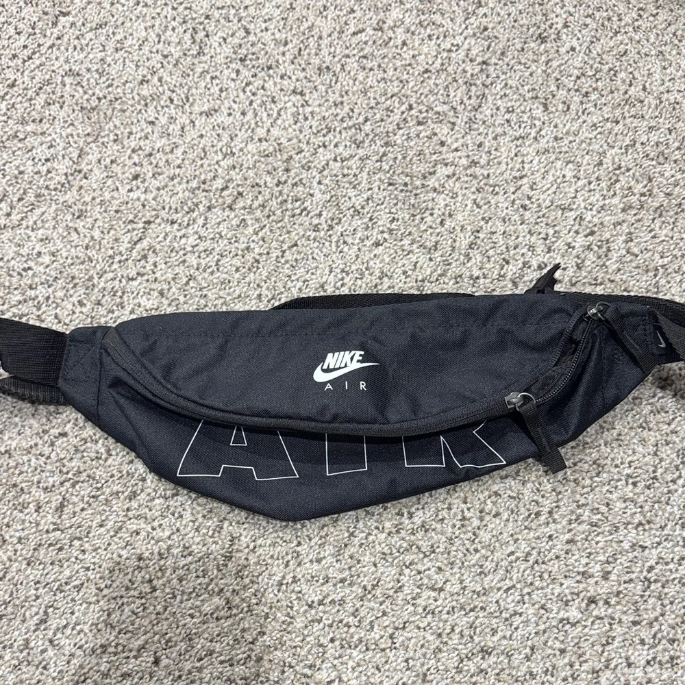 Nike Air Black Waist Bag with Bold Logo